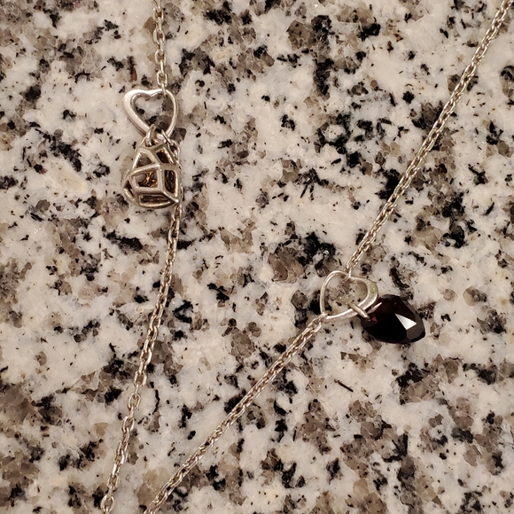Links of London Garnet Flutter & Heart Necklace - Picture 14 of 14